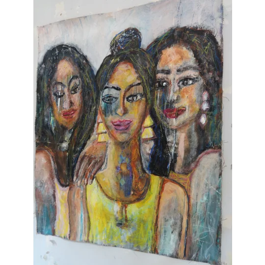 Three Women Acrylic Painting