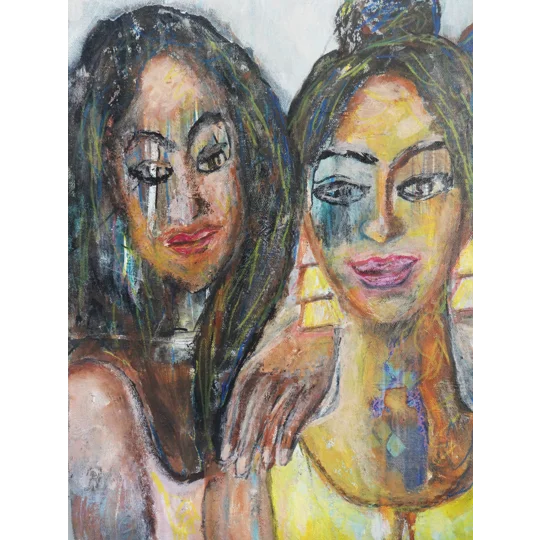 Three Women Acrylic Painting