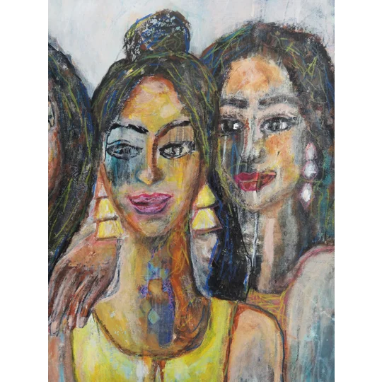 Three Women Acrylic Painting