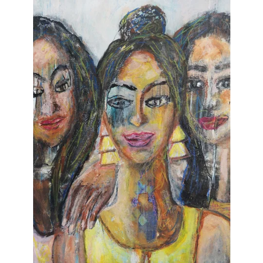 Three Women Acrylic Painting