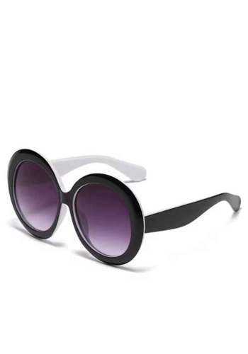 white and black sunglass