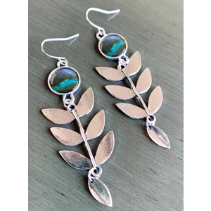 Dangle Earrings - Silver Plated Leaves