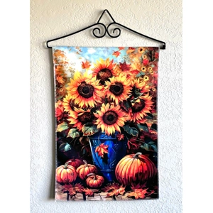 **Clearance** Garden Flag - Vibrant Sunflowers & Pumpkins