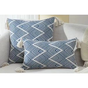 Throw Pillow Cover - Contemporary Zig Zag Jacquard
