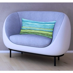 **Clearance** Throw Pillow Cover - Blue Green Watercolor Stripes