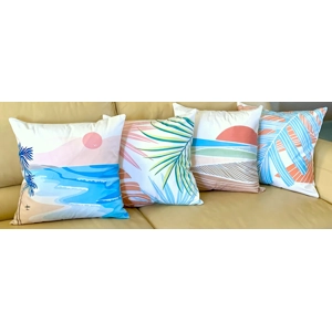 **Clearance** Throw Pillow Cover - Pastel 'Beachy Vibes' Collection