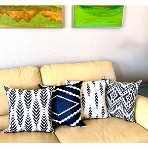 Throw Pillow Cover - Black & White Boho Chic