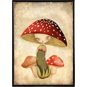 Art Print - Whimsical Mushroom Girl (2 sizes)