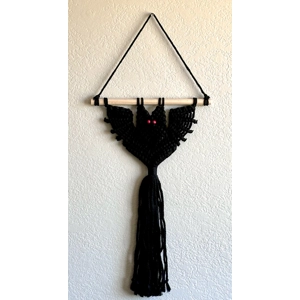**Clearance** Wall Hanging - Halloween Macramé Tassel Bat
