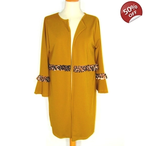 Ζακέτα με βολάν λεοπάρ