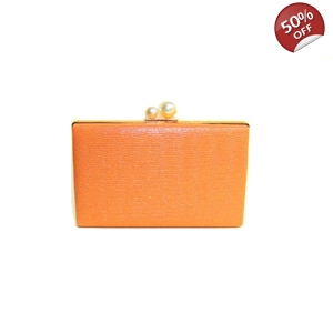 Τσάντα clutch με κούμπωμα πέρλας