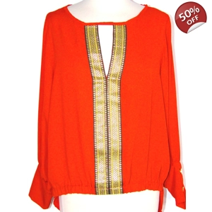 Μπλούζα με χρυσό ντεκολτέ