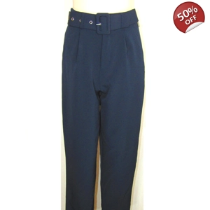 Crop παντελόνι με σεταρισμένη ζώνη