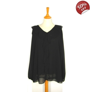 Μπλούζα φαρδιά με βολάν