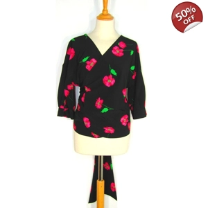 Μπλούζα κρουαζέ με δέσιμο στη μέση