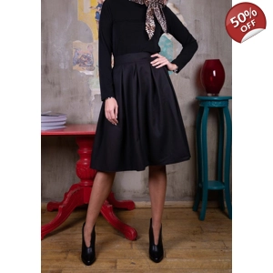 Φούστα ψηλόμεση με πιέτες