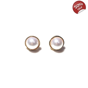Σκουλαρίκια με πέρλα & χρυσό