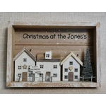 Festive House/Village Scene Plaque (18cm)