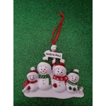 Ceramic Snowman Family Hanging Decoration