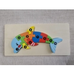 Children's Wooden Jigsaw. Dinosaur / Crocodile ECO Birthday Gift