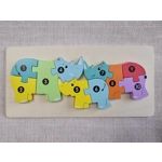 Children's Wooden Jigsaw. Dinosaur / Crocodile ECO Birthday Gift