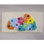 Children's Wooden Jigsaw. Dinosaur / Crocodile ECO Birthday Gift