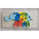 Children's Wooden Jigsaw. Dinosaur / Crocodile ECO Birthday Gift