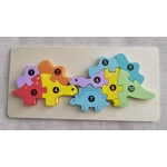 Children's Wooden Jigsaw. Dinosaur / Crocodile ECO Birthday Gift