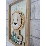 Wooden Lion Plaque