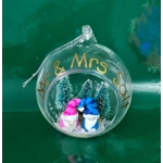 Handmade Clay Gonk & Christmas Trees Glass Bauble