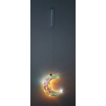 Iridescent Glass Moon Hanging Night Light