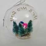 Handmade Clay Gonk & Christmas Trees Glass Bauble