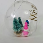 Handmade Clay Gonk & Christmas Trees Glass Bauble