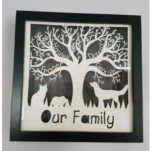 Papercut Family Tree in Fram..