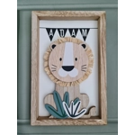 Wooden Lion Plaque