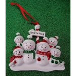 Ceramic Snowman Family Hanging Decoration