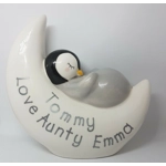 Penguin Moon Ceramic Money Box