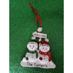 Ceramic Snowman Family Hanging Decoration