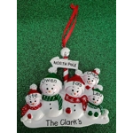 Ceramic Snowman Family Hanging Decoration