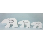 Wooden Bear/Polar Bear Family Ornaments