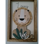 Wooden Lion Plaque