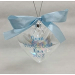 Worlds Best...... Heart Glass Bauble