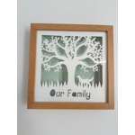 Papercut Family Tree in Frame Wall Art