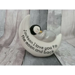 Penguin Moon Ceramic Money Box