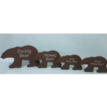 Wooden Bear/Polar Bear Family Ornaments