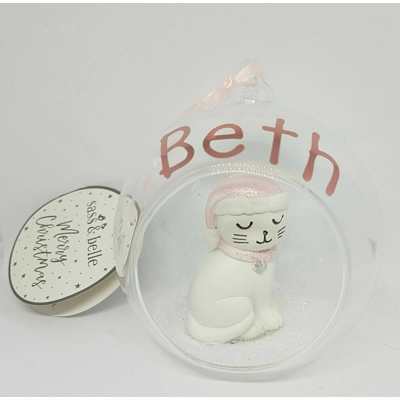 Cat Glass Bauble