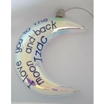 Iridescent Glass Moon Hanging Night Light