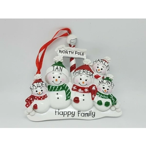 Ceramic Snowman Family ..