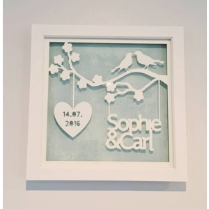 Love Birds Papercut Frame