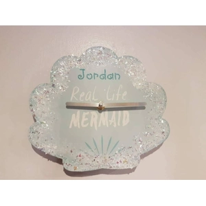 Mermaid Seashell Wall Clock